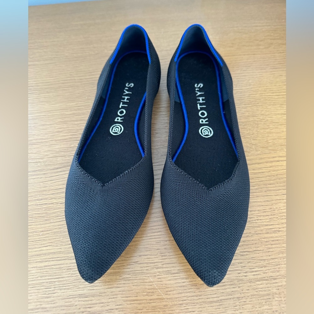 ROTHY'S The Point Ballet Flat Black Size 11